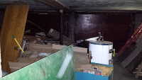 Leaview Garage full of trash