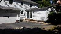 Shelburne backyard with unfinished deck
